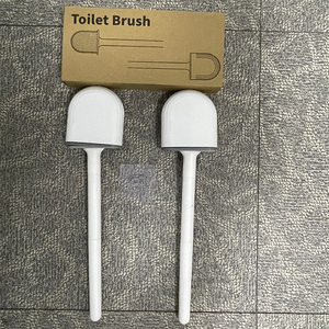 Sanga Nuevo Diseño 2 Piezas Escobilla de Baño Moderna Desmontable de TPR+PP Ecológica Montada en Pared con Soporte para Limpiador de Inodoros Barata - Product Image 5