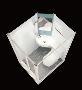 새로운 디자인 휴대용 샤워 오두막 화장실 럭셔리 욕실 포드 큰 욕실 유닛 조립식 모듈 완전 통합 - Product Image 4