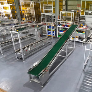 สายพานลำเลียงแบบลูกกลิ้งชั้นเดียวสำหรับงานอุตสาหกรรมที่เชื่อถือได้ สำหรับการจัดการกล่องแบบมาตรฐานในพื้นที่ผลิตเซมิคอนดักเตอร์ในห้องคลีนรูม - Product Image 1