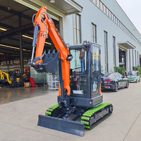 Mini-excavatrice de 2,5 tonnes à prix d'usine, moteur EPA EURO 5, mini-excavatrice compacte pour la ferme, la maison, les travaux municipaux