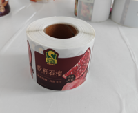 Watergedragen inktprint aardbeien fruit etiket sticker voorgedrukt fruit label zelfklevend productie-etiket voor vers fruit verpakking