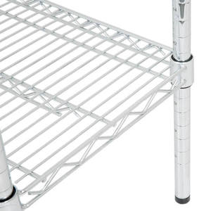 Estantes de apilamiento de almacenamiento ajustables personalizados Estante de alambre de acero de batería de 5 niveles cromado y estante para almacén - Product Image 6