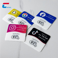 Plaque de revue en plexiglas NTAG213 pour cartes Google NFC en acrylique, impression personnalisée en espagnol/français/allemand