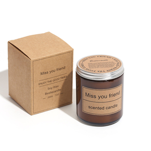 Wholesale Custom Premium Small Eco Friendly Kraft Paper Card Scented Candle Craft Cardboard Packaging Box
