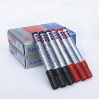 Lot de marqueurs permanents pour tableau blanc, sans décoloration, faible odeur, pointe fine, 3 couleurs vives, 12 pièces, personnalisable avec logo - Offre spéciale
