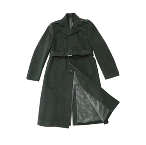 Veste longue en polaire de laine coupe-vent DFLC01 pour la chasse, chaude pour l'hiver, avec doublure, couleur marine, vert, sur mesure, uniforme de chasse - Product Image 1