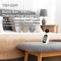 Medidor Profesional de Estrés Térmico WBGT con Temperatura de Globo Negro y Alarma de Alta Temperatura para Seguridad en Interiores y Exteriores