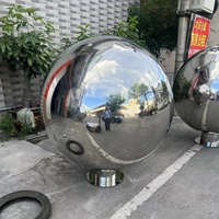 Grande sphère creuse en acier inoxydable poli avec base, 1000 mm, 1200 mm, 1500 mm, 1800 mm, 2000 mm