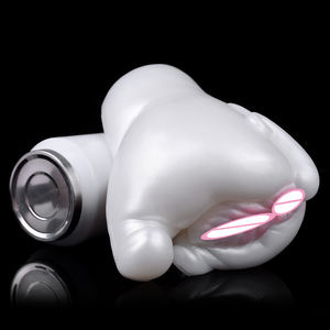 Copa de masturbación masculina, masturbador de silicona con forma de Rosa Blanca, bulto Vaginal emulacional suave, Juguetes sexuales manuales portátiles para hombre - Product Image 3