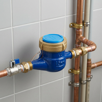 Compteur d'eau industriel et commercial multi-jets 1/2"-2" DN15-DN50 CE ISO4064 Classe B Laiton/Fer/Plastique/Acier OEM