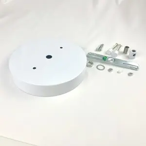 DIY屋内ペンダントライト/シャンデリアを簡単に組み立てるためのハードウェア付きの素晴らしい5.12インチの白い天井キャノピーキット
