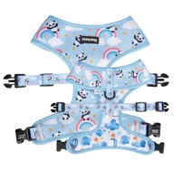 Ensemble de harnais pour chien réglable par sublimation, accessoires pour animaux de compagnie personnalisés, harnais de poitrine pour chien, collier et laisse