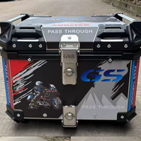Boîte de rangement arrière pour moto de tourisme universelle de haute qualité en alliage d'aluminium, étanche, verrouillable, anti-poussière, capacité de 35 L