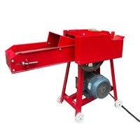 Mini broyeur de paille de paille volaille animal bétail alimentation faisant herbe déchiqueteuse ensilage hachoir foin fourrage fourrage coupe-paillettes machine