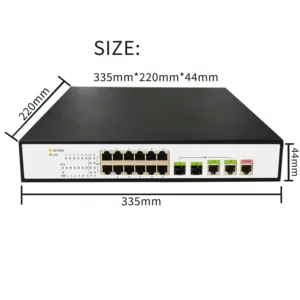 2.5G Managed Network Switch With 2500Mbps 12-Port Optical SFP QoS/VLAN/SNMP/LLDP For Ethernet Switches