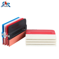 Raclette magnétique à bord en feutre de 4 pouces pour film vinyle automobile, outil de pose de film pour vitres et voitures, vente en gros