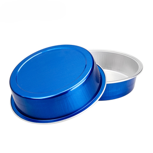 Récipient à cupcakes en papier d'aluminium personnalisé en gros 215ml 7.2oz mini tasse de cuisson de gâteau ronde en aluminium résistant à la chaleur avec couvercles - Product Image 2