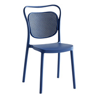 Tabouret de bar en plastique PP imperméable facile à nettoyer avec support de pied robuste pour les zones extérieures, la restauration commerciale et les piscines