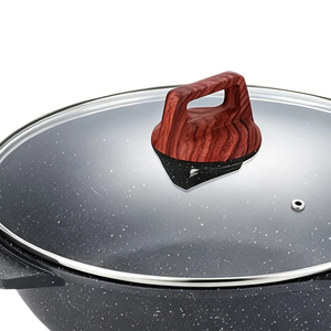 Sartén Wok China de Aluminio de 34 cm con Revestimiento Antiadherente, Diseño de Logotipo Personalizado, Ideal para Cocinas Urbanas y Apartamentos - Product Image 4