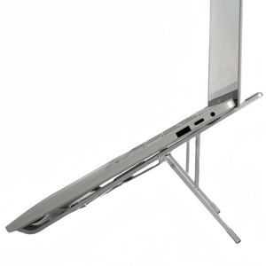 Nouveau support pour ordinateur portable en aluminium, support pliable en métal, angle de vision réglable, support de rangement créatif rétractable - Product Image 4
