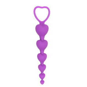 6 perline Anal Plug cuore grandi palline anali in Silicone giocattoli a forma di ano G-Spot stimolanti le spine per adulti giocattoli sessuali coppia di donne <span class=keywords><strong>Sexy</strong></span> - Product Image 4