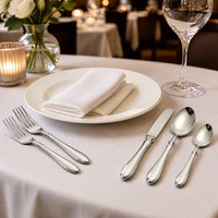 Ensemble de couverts en acier inoxydable 304, 5 pièces, poids lourd, manche ergonomique, finition miroir, fourchette, couteau, cuillère pour dîner, vente en gros