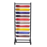 Présentoirs en rouleau de tissu Supports d'affichage en papier peint Revêtement de sol Présentoir en rouleau de tissu avec roues