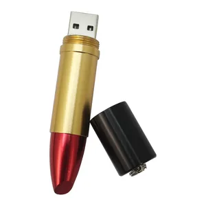 Lipstick shaped usb key usb 16gb 32gb memory stick red and pink color usb drives custom logo pendrive
