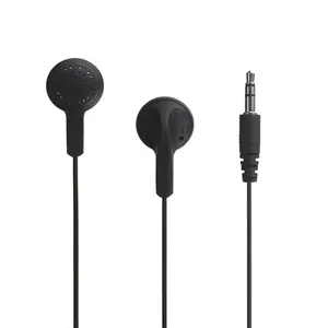 Unilateral disposable earphones single channel universal MP3 black earphones for educational training tour guide