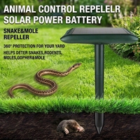 SAIJZEK OEM répulsif imperméable à énergie solaire d'extérieur, répulsif pour animaux, taupe, rongeur, serpent, souris
