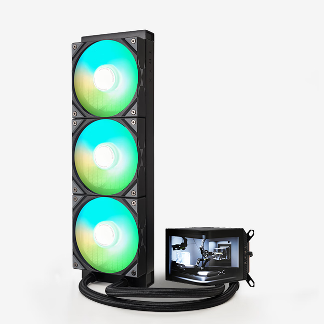 TRYX PANORAMA 360 Water Cooling Cpu Radiator ARGB White 6.5 Inch Curved Screen,ASETEK8,Kanali Software