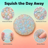 Slime scintillant aux perles irisées, gel souple et extensible, perles anti-stress, slime de bureau