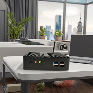 EGLOBAL J1900 CPU Mini PC Dual 8G <strong>DDR3</strong> 128G SSD Dual Gigabit Ethernet Fanless Linux Industrial Computer US/CN Stock Box Micro PC - Product Image 1