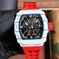 Montres de la série en fibre de carbone de qualité supérieure, très vendues, équipées de mouvements mécaniques importés, montres mécaniques tendance pour hommes