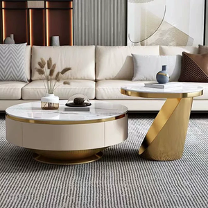 Hiện Đại Sang Trọng Thiết Kế Tối Giản Thép Không Gỉ Gốm Hàng Đầu Có Thể Điều Chỉnh Chuyển Đổi Bàn Cà Phê Cho Biệt Thự Đồ Nội Thất Phòng Khách - Product Image 2