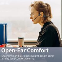 Casque à conduction osseuse avec microphone Casque Bluetooth sans fil Open-Ear pour l'apprentissage de l'enseignement en ligne de conférence