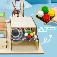 Kit Educativo Zetok Smart Factory STEM, Juguetes Educativos, Rompecabezas 3D, Bloques de Construcción, Juguetes de Modelado para Educación, Placas de Construcción