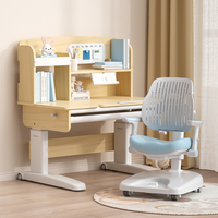Table d'étude moderne en bois pour enfant, de haute qualité, multifonctionnelle, ergonomique, avec chaise et étagère, pour chambre à coucher, réglable en hauteur