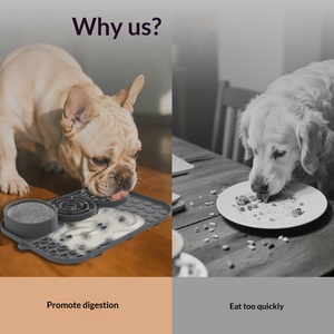 Alfombrilla de silicona para lamer para perros y gatos con ventosas, comedero lento para perros, almohadilla para lamer para aliviar la ansiedad, almohadillas para lamer con mantequilla de cacahuete para perros - Product Image 4