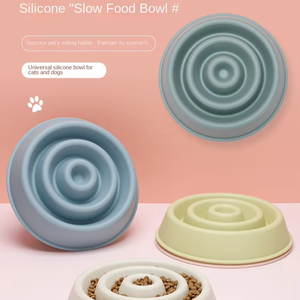 Custom Dog Silicone Feeding <b>Bowl</b> Round <b>Slow</b> Eating Pet Water Food Silicone <b>Feeder</b> Dog <b>Bowl</b> - Product Image 4
