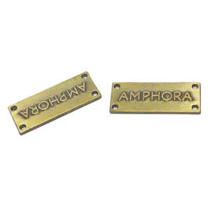 Elegant Design Stamp Custom Engraved Logo Metal Plates For Clothes