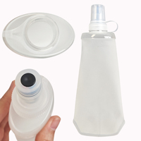 Gourde souple pliable 50 ml avec bouchon à vis, bouteille d'eau pliable pour la course, gourde souple pliable en TPU, gourde pliable sans BPA
