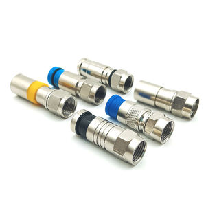 AIO RG6 F Type Compression <span class=keywords><strong>Coaxial</strong></span> Male Plug Adapter pour <span class=keywords><strong>Satellite</strong></span> et Cable TV - Product Image 6