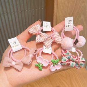 BPHNE per bambine e bambine con fiocco per capelli rosa principessa fascia di gomma anelli di gomma per bambini accessori per capelli - Product Image 4