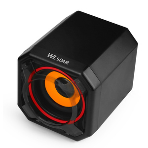 Enceintes de jeu RGB vertes et orange - Système audio de bureau 10W alimenté par USB pour PC, ordinateur portable, configuration de joueur avec éclairage dynamique - Product Image 2