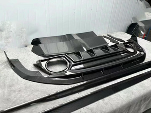 Ortuner <span class=keywords><strong>Audi</strong></span> RS3 P สไตล์แห้งคาร์บอนไฟเบอร์กันชนด้านหน้าขอบด้านข้างกระโปรงไอเสียอุปกรณ์ทั่วไป2017- - Product Image 2