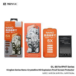 ฟิล์มกระจกนิรภัย REMAX GL-80 Nano-Crystalline แข็งแรงขึ้น 5 เท่า ป้องกันรอยขีดข่วน ไม่มีฟองอากาศ ความคมชัดระดับ HD สำหรับ <span class=keywords><strong>iPhone</strong></span> 18 Pro Max - Product Image 2