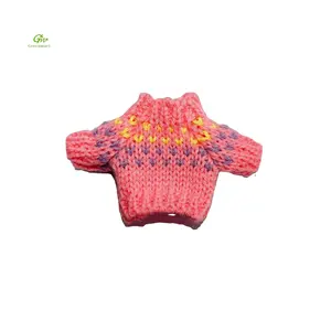 Green mart Gefüllte weiche Puppe Hund Teddybär Pullover Plüschtiere Maßge schneider tes Zubehör 10cm Baumwoll puppe Mini Sweater Geschenk hängen