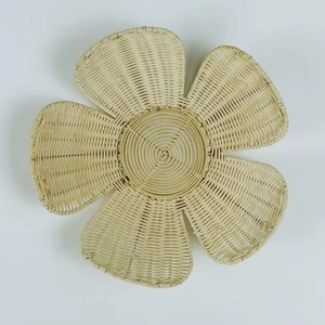 Boho Nordic Rattan Flower <b>Wall</b> <b>Decor</b> Vietnam Handwoven <b>Wicker</b> <b>Wall</b> Art Countryside Home Decoration Manufacturer - Product Image 5