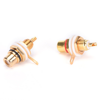 Adaptateur de prise Audio avec châssis, plaqué or, RCA, prise femelle, châssis d'amplification, connecteur phon, avec soudure à écrou